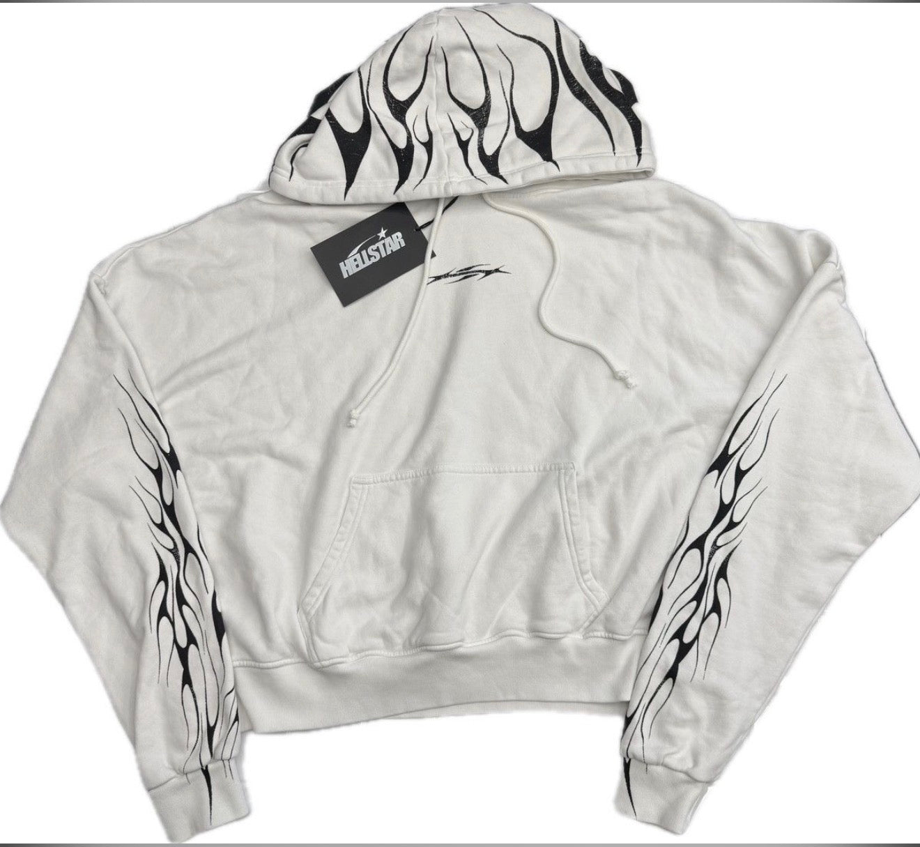 Hellstar Tribal Flame White Hoodie