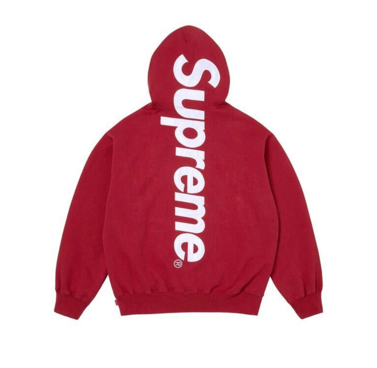 Supreme Satin Applique Hooded Sweatshirt Red