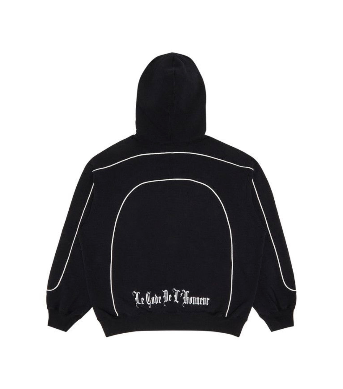 Supreme Curve Piping Black Hoodie
