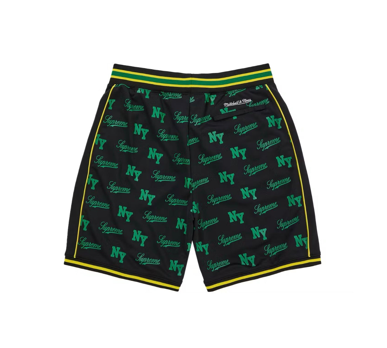 Supreme Mitchell & Ness Monogram Black Shorts