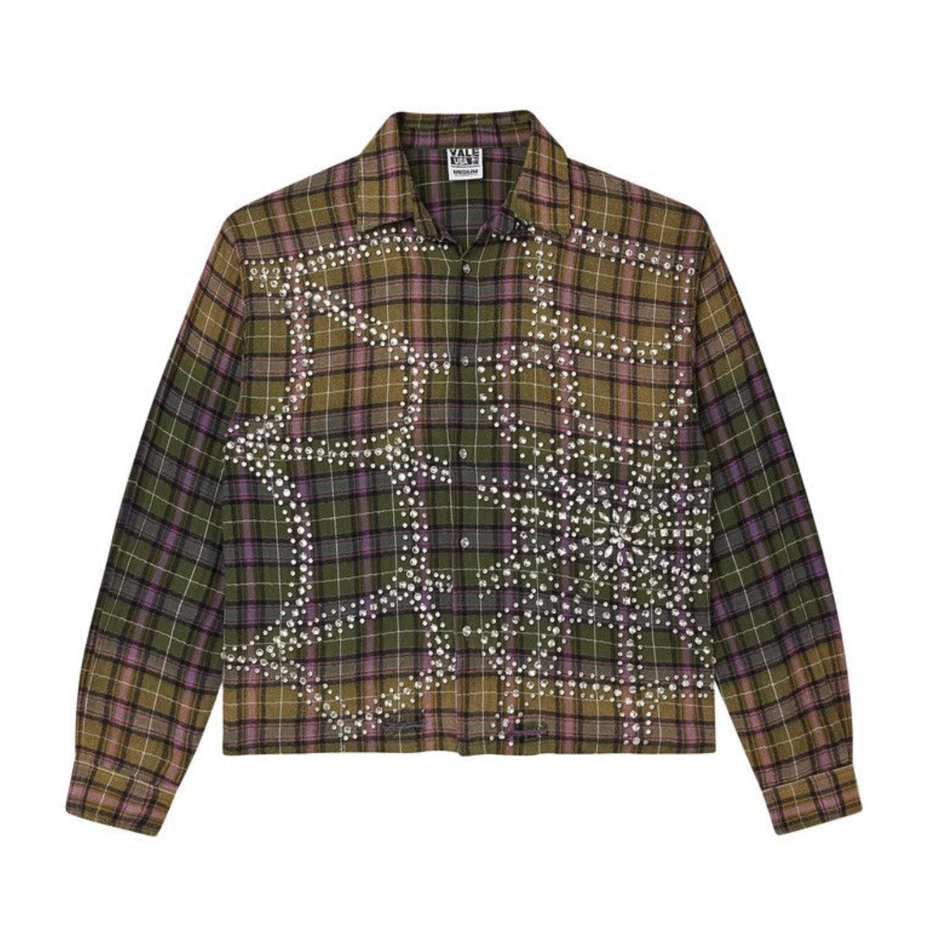 Vale Green Fever Flannel Dark Green/Purple -S