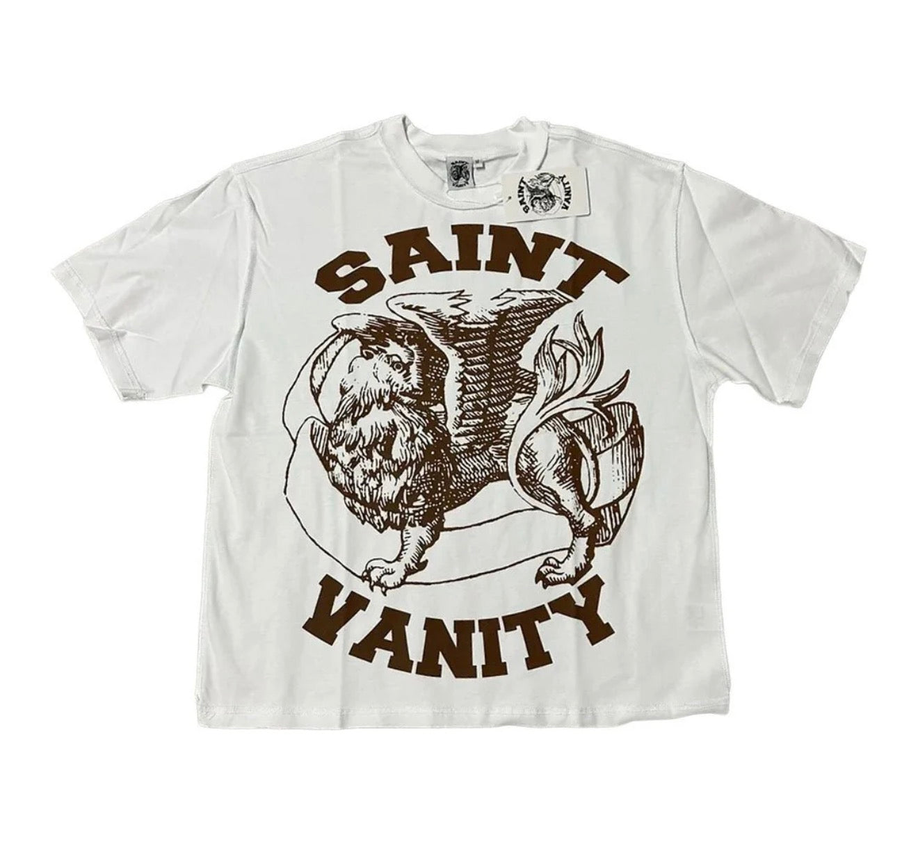 Saint Vanity Griffint Tee White/Brown