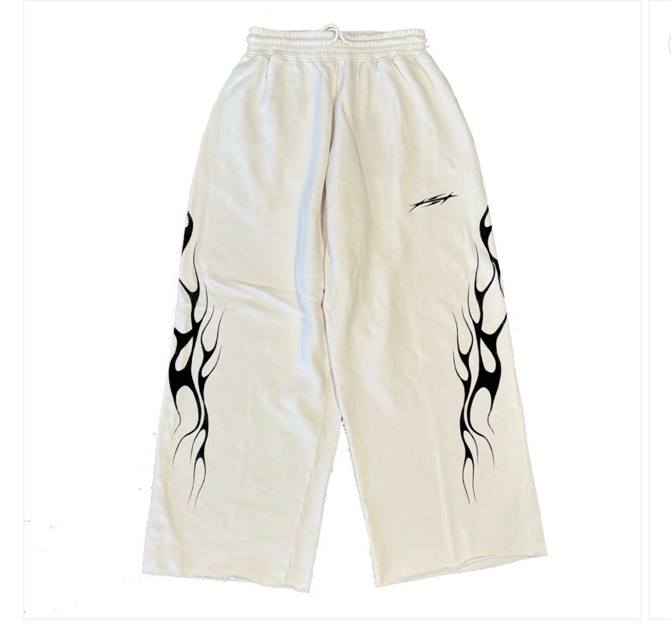 Tribal Flame Sweatpants White