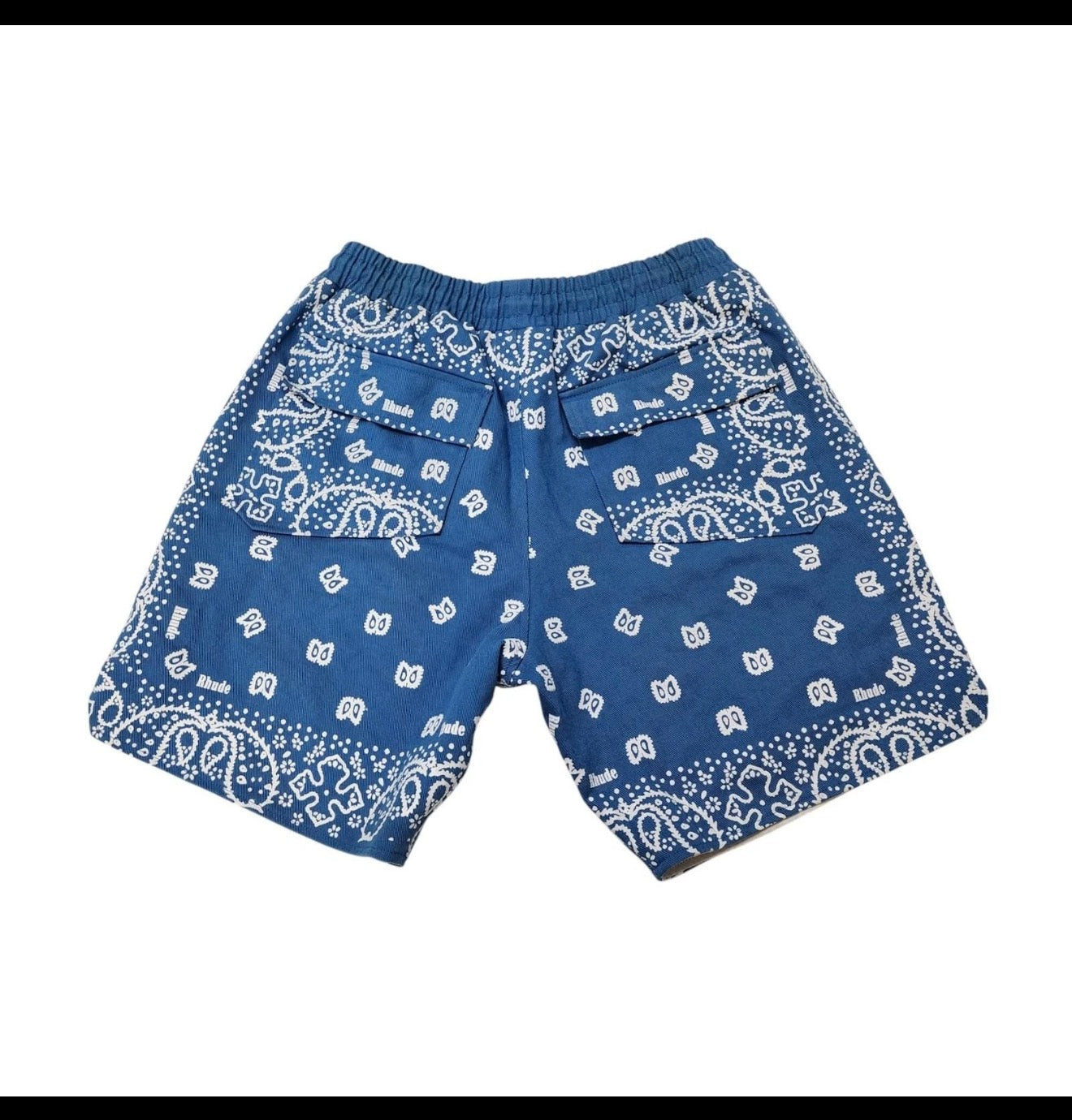 Rhude Bandana Blue Shorts -Large