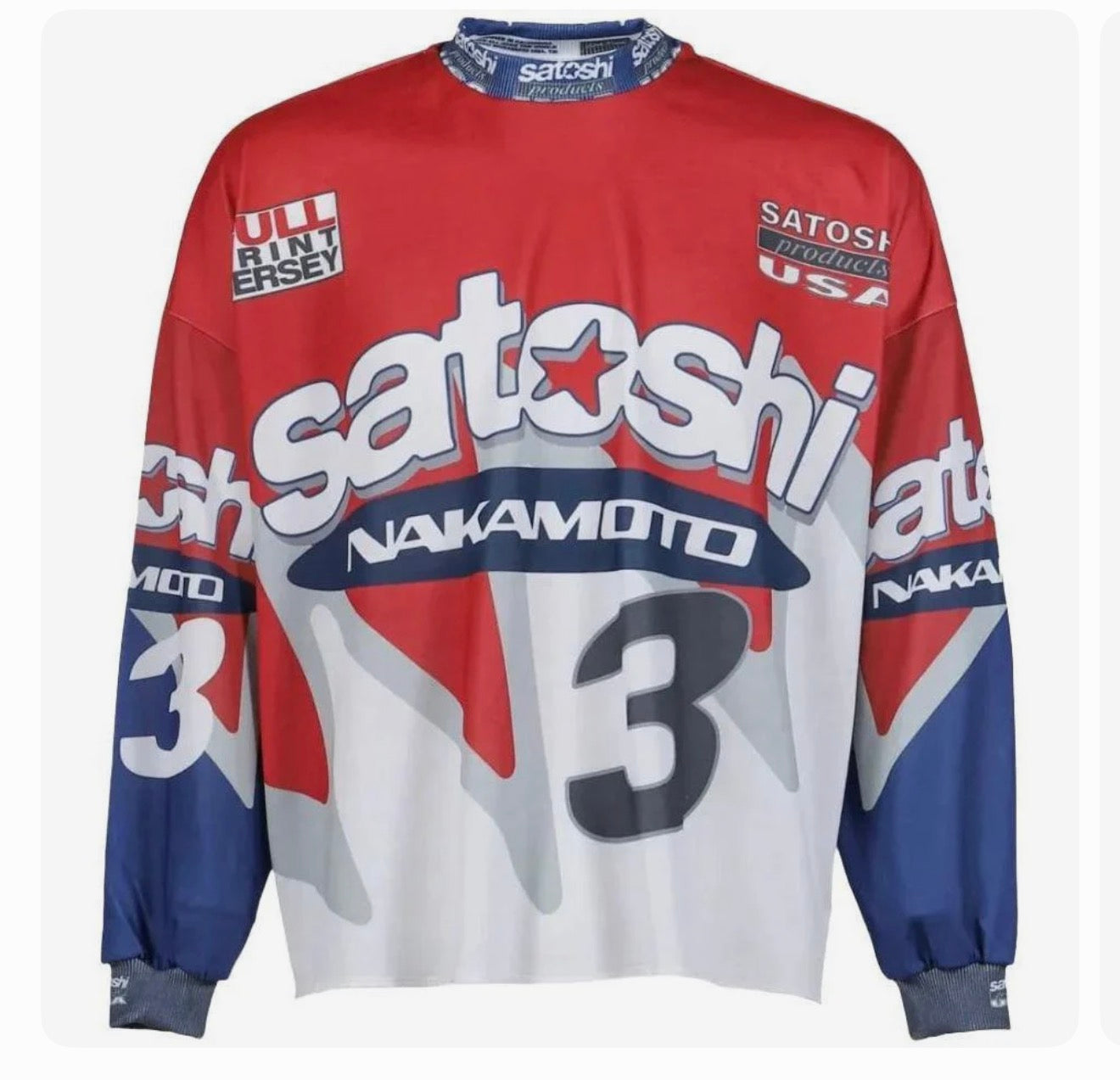 Satoshi Nakamoto Speedway Long Sleve Red