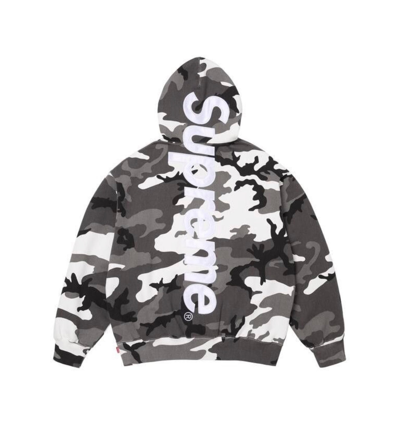 Supreme Satin Applique Hooded Snow Camo