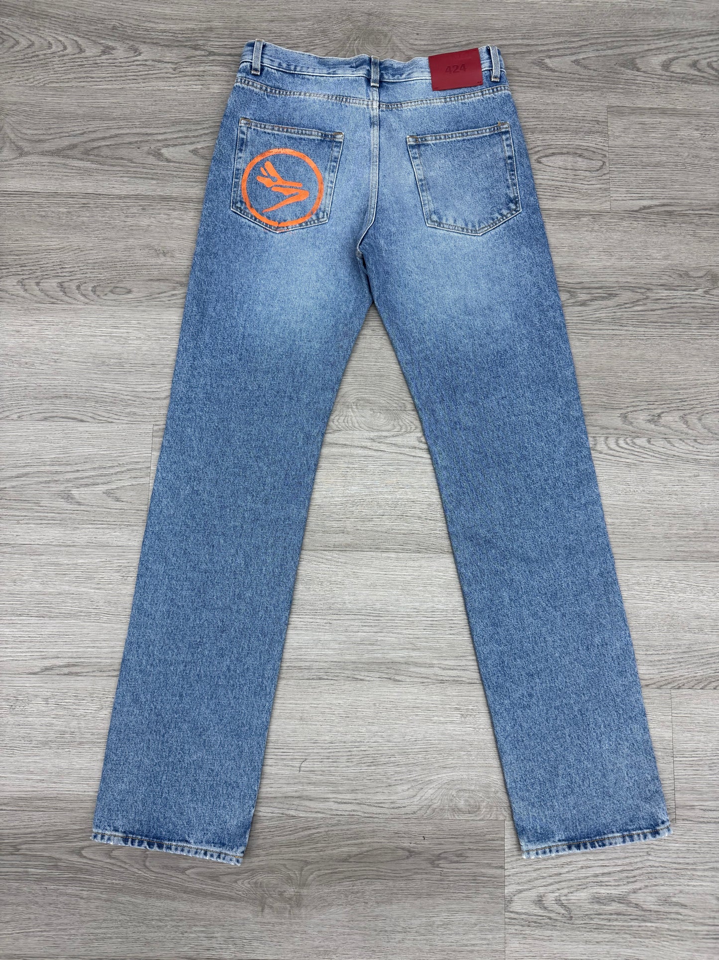 Sicko/424 Blue/Red Jeans