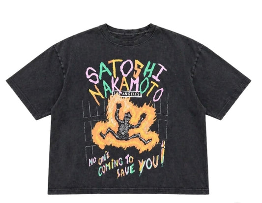 Satoshi Nakamoto No Savior Black Tee