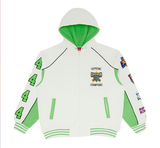 Supreme Playoffs Zip Up Hooded
Sweatshirt 'White'