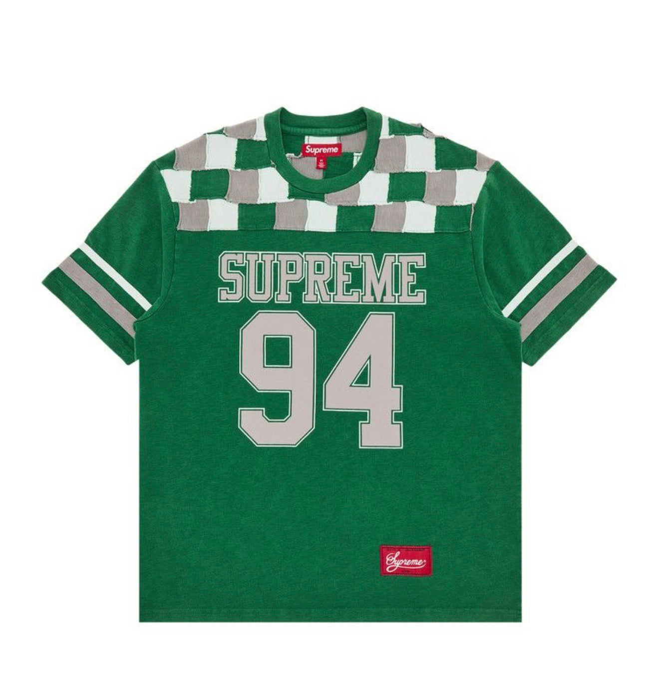 Supreme Patchwork Yoke Football Top Green