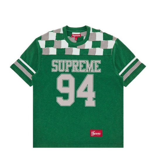 Supreme Patchwork Yoke Football Top Green