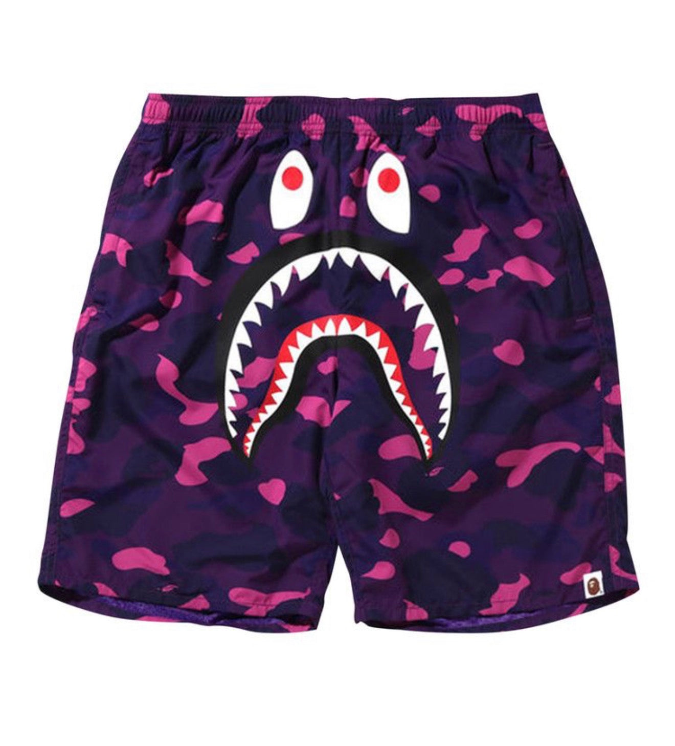 Bape Purple Camo Shark Shorts