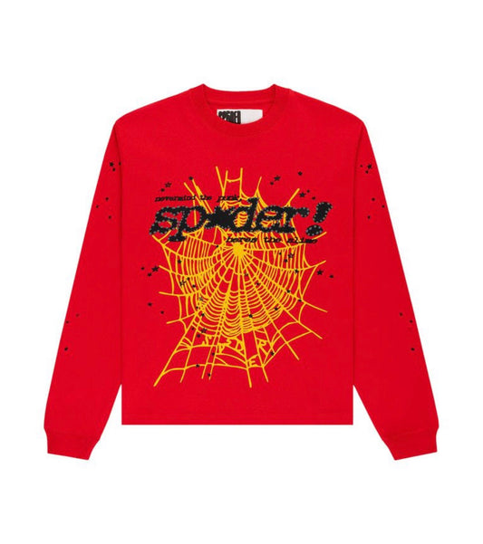Sp5der Punk V2 Long Sleeve 'Red'