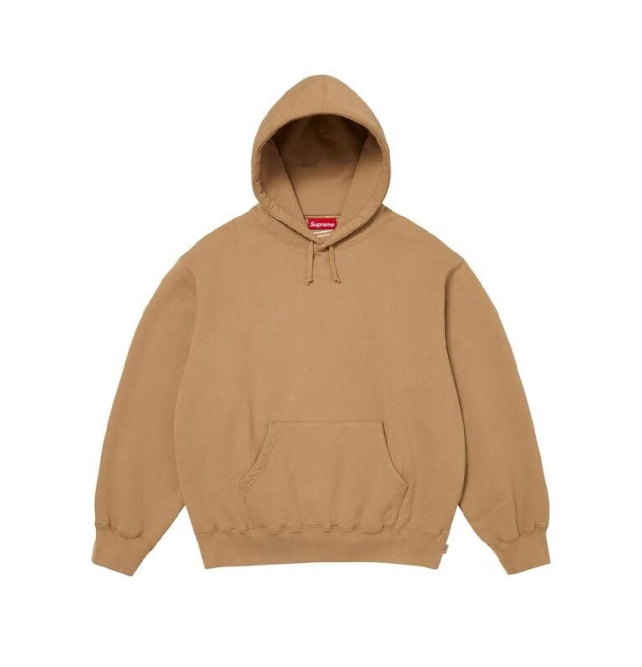 Supreme Satin Applique Hooded Sweatshirt Tan