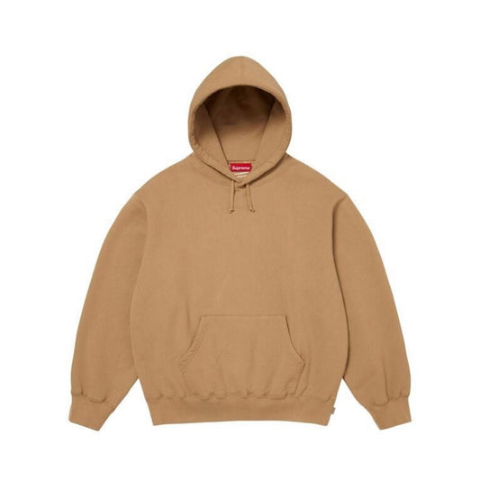 Supreme Satin Applique Hooded Sweatshirt Tan