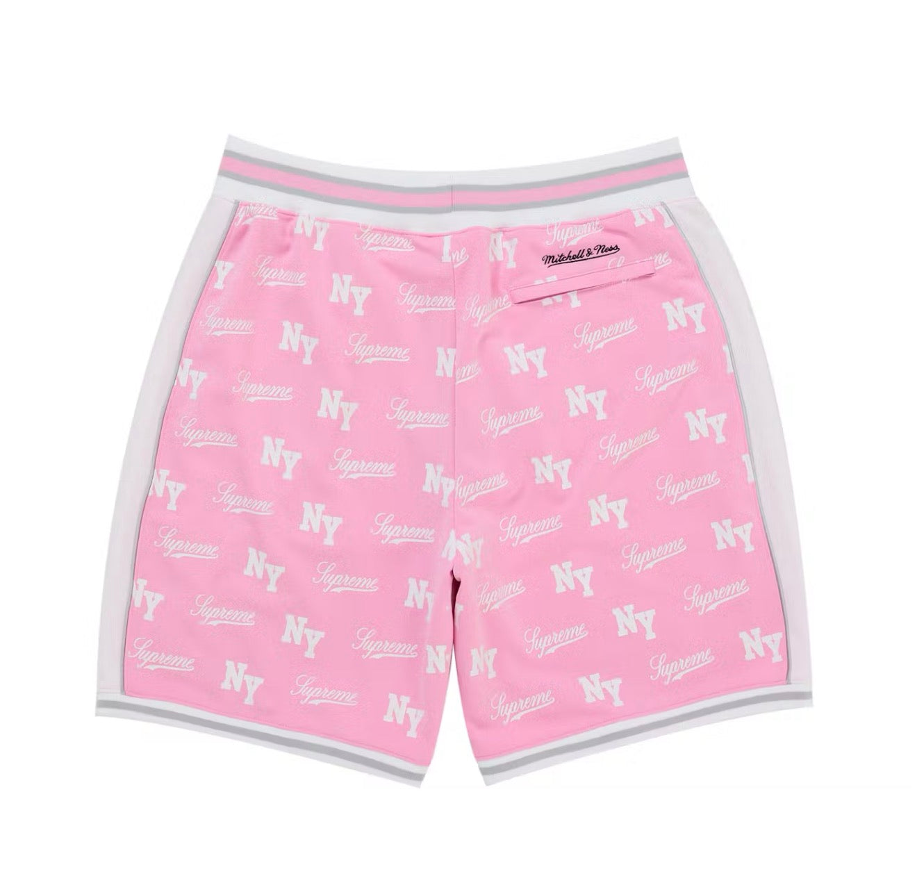 Supreme Mitchell & Ness Monogram Shorts Pink