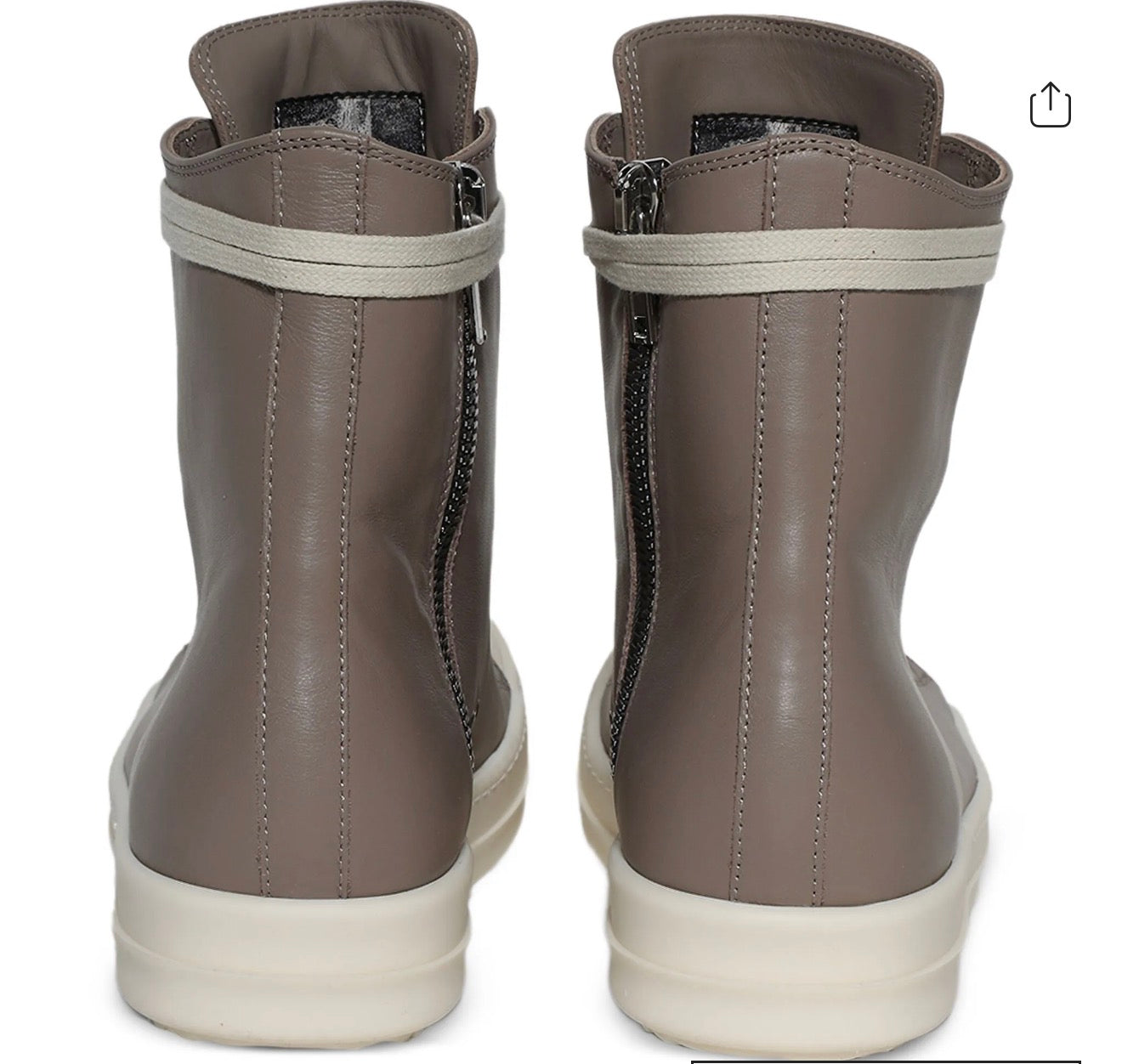 Rick Owens High Top Natural Leather