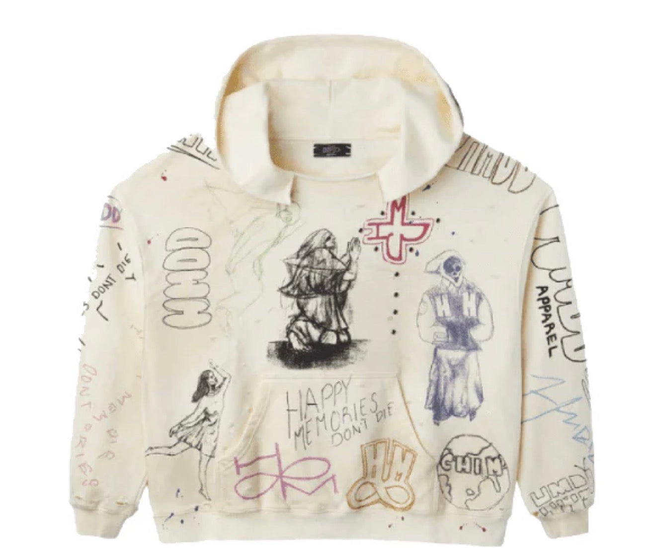 HMMD 'Sketch' Hoodie Creme