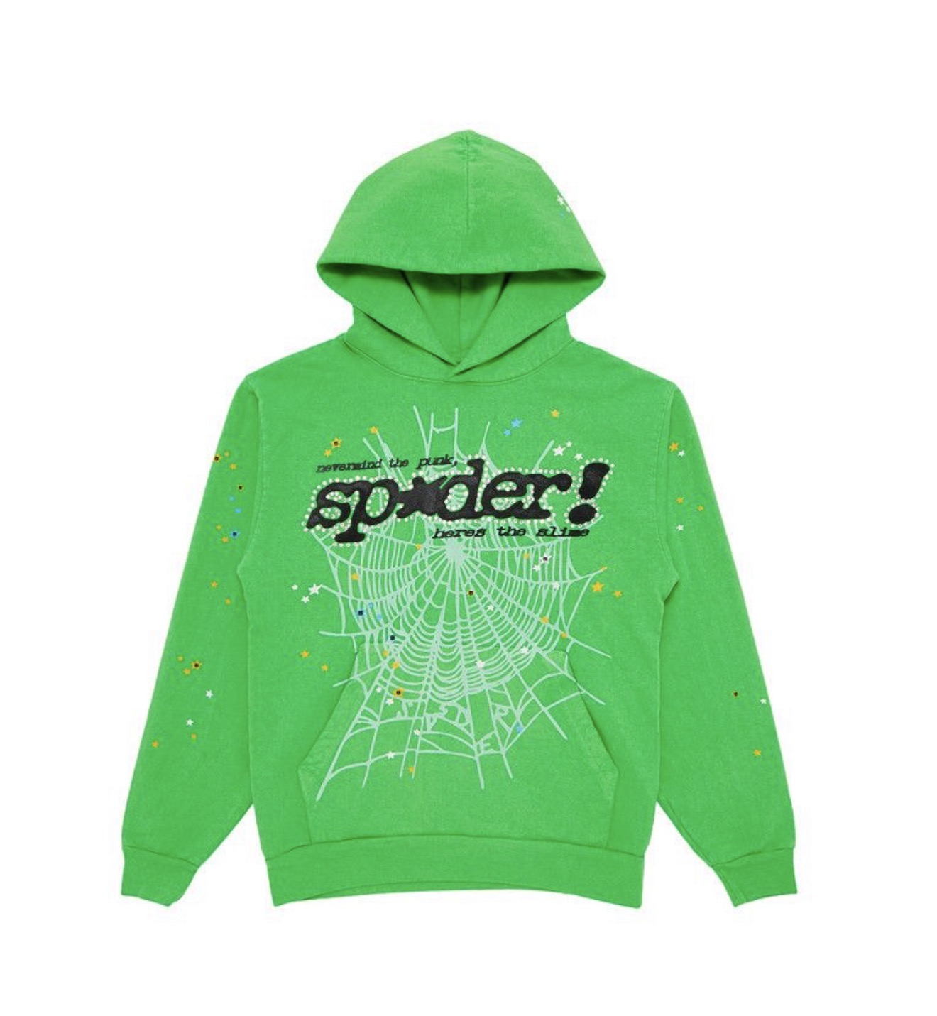 Sp5der Logo Hoodie Sweatshirt Slime Green -XXL