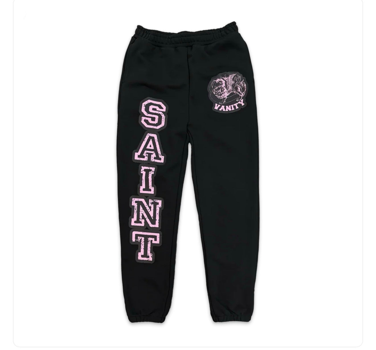 Saint Vanity Black And Pink Sweats