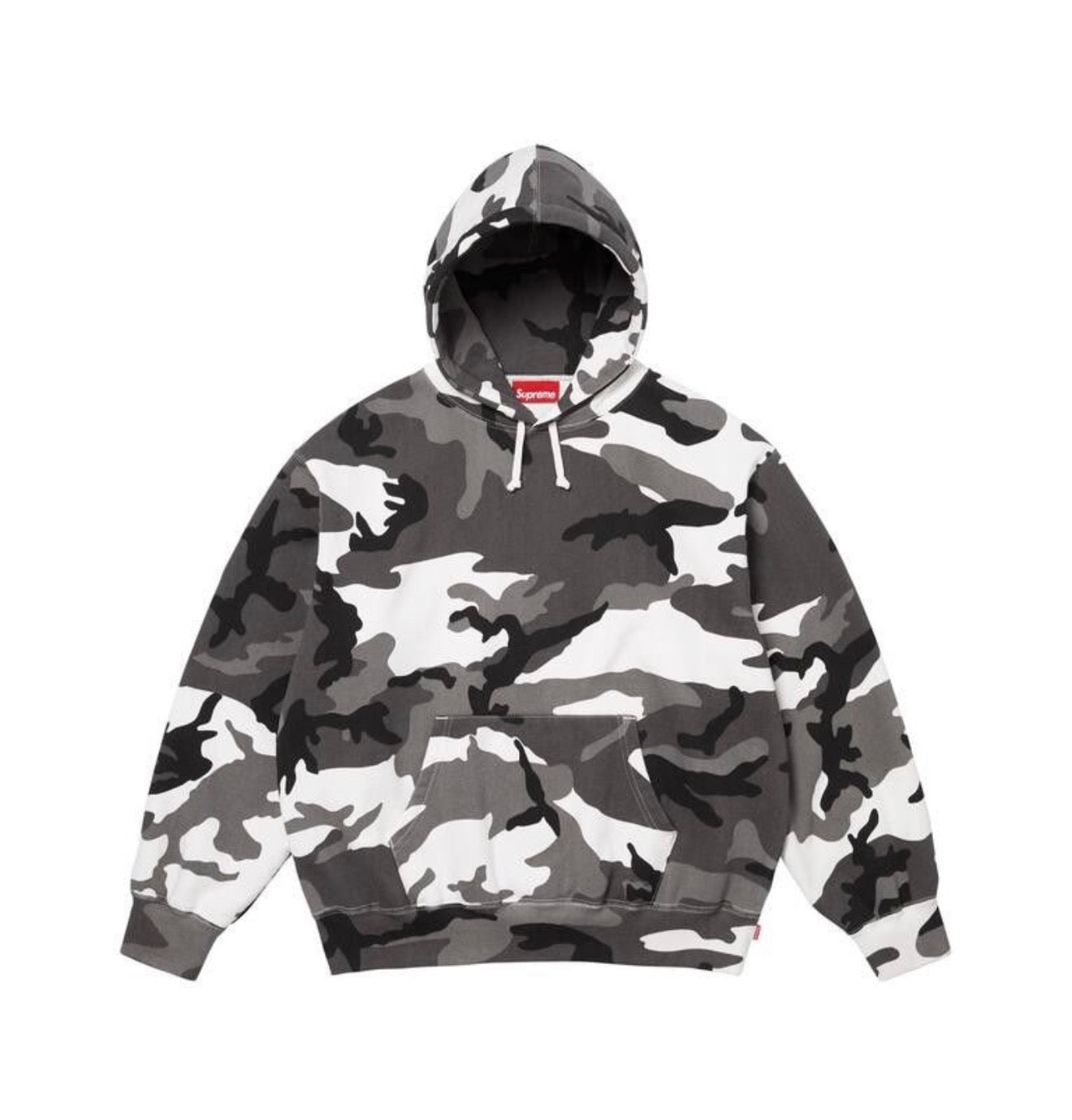 Supreme Satin Applique Hooded Snow Camo