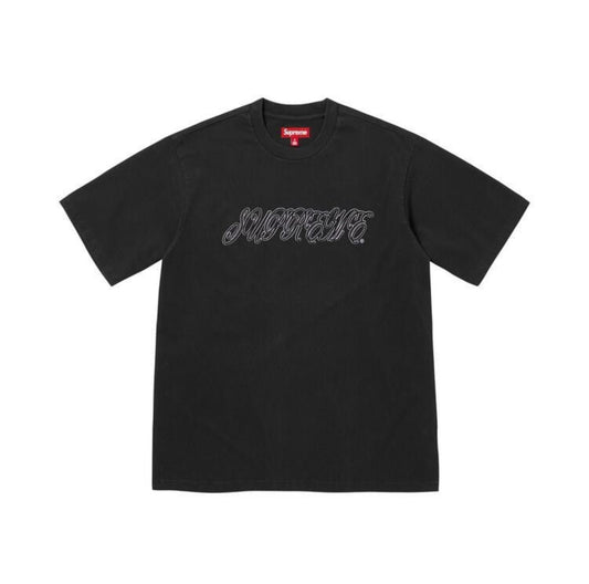 Supreme Raised Script S/S Tee Black-S