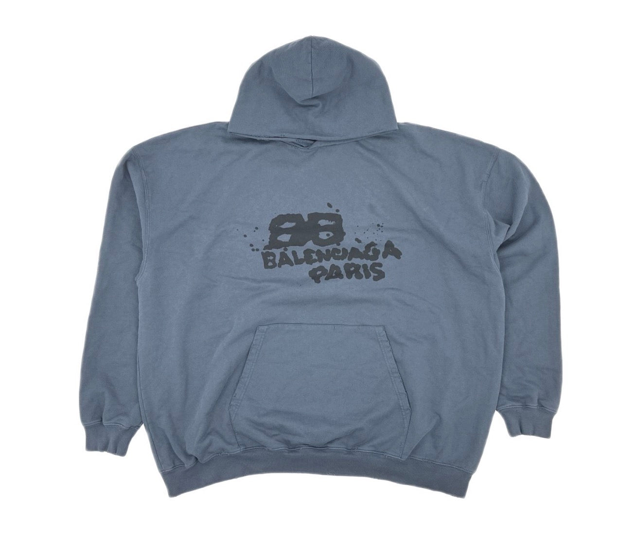 Balenciaga Washed Blue Hoodie