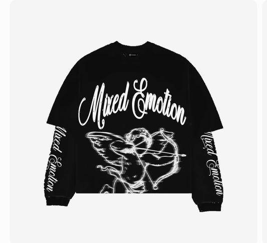Mixed Emotion Black Blur Thermal LongSleeve