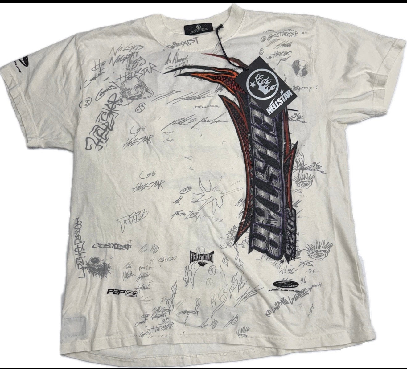 Hellstar White Nascar Tee White