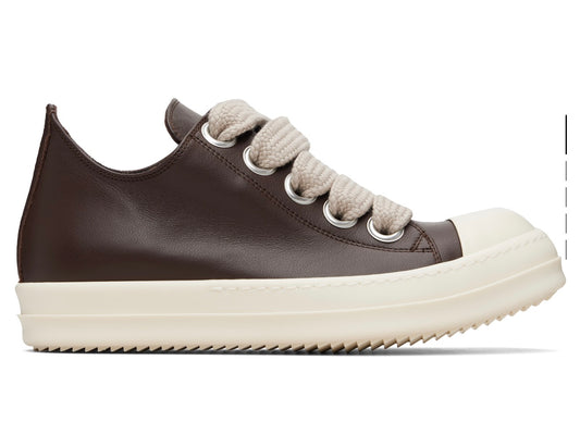 Rick Owens Low Jumbolace Brown Leather