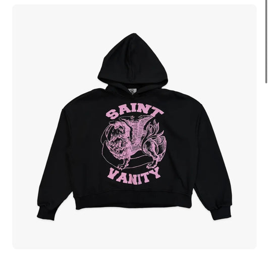 Saint Vanity Black And Pink Hoodie