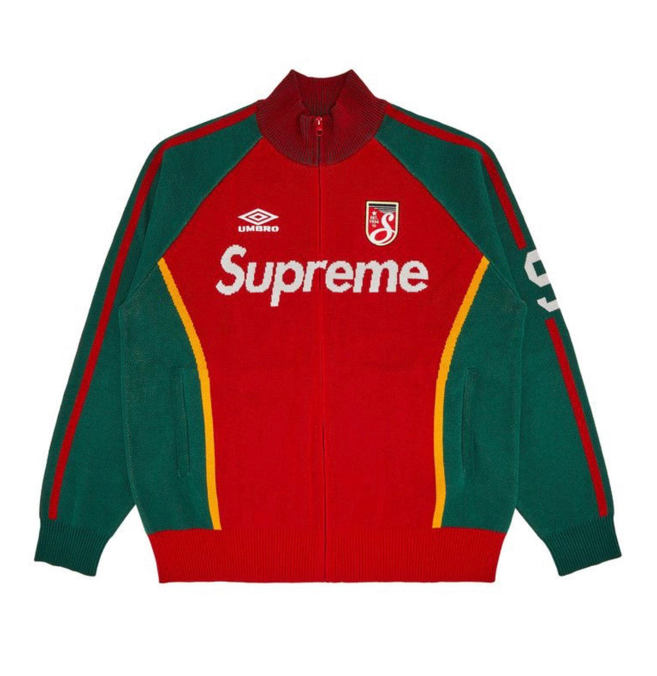 Supreme Umbro Zip Up Sweater Red