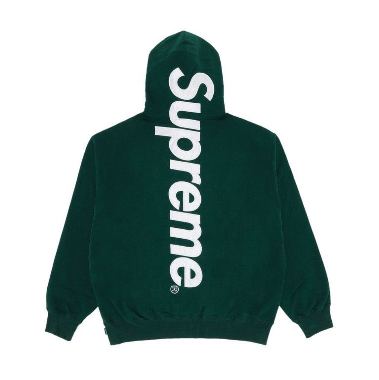 Supreme Satin Applique Hooded Sweatshirt Dark Green