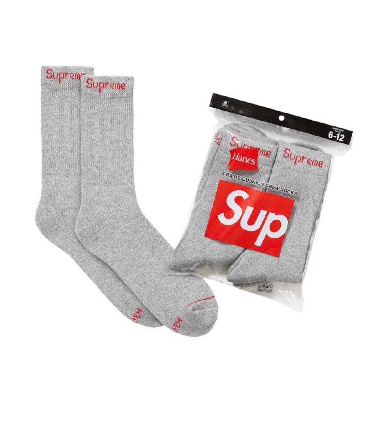 Supreme Grey Socks