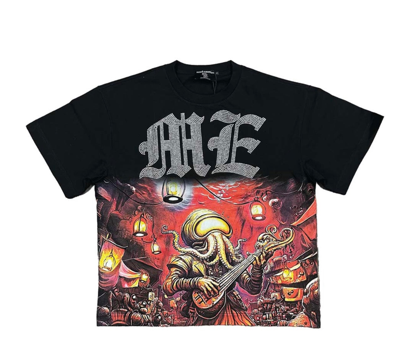 Mixed Emotion Octopus Rhinestone Tee