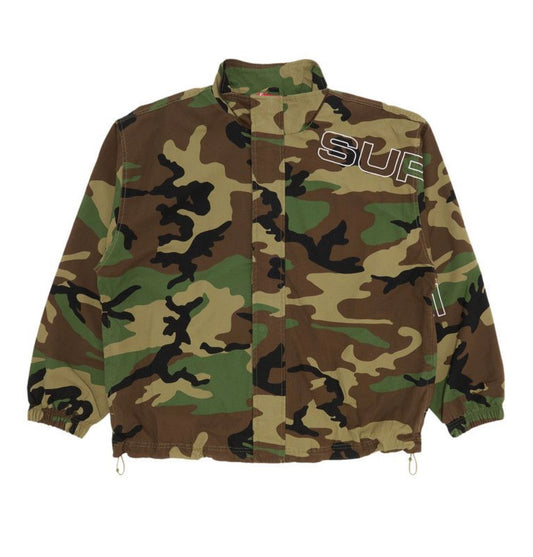 Supreme Spellout Embroidered Camo Track Jacket