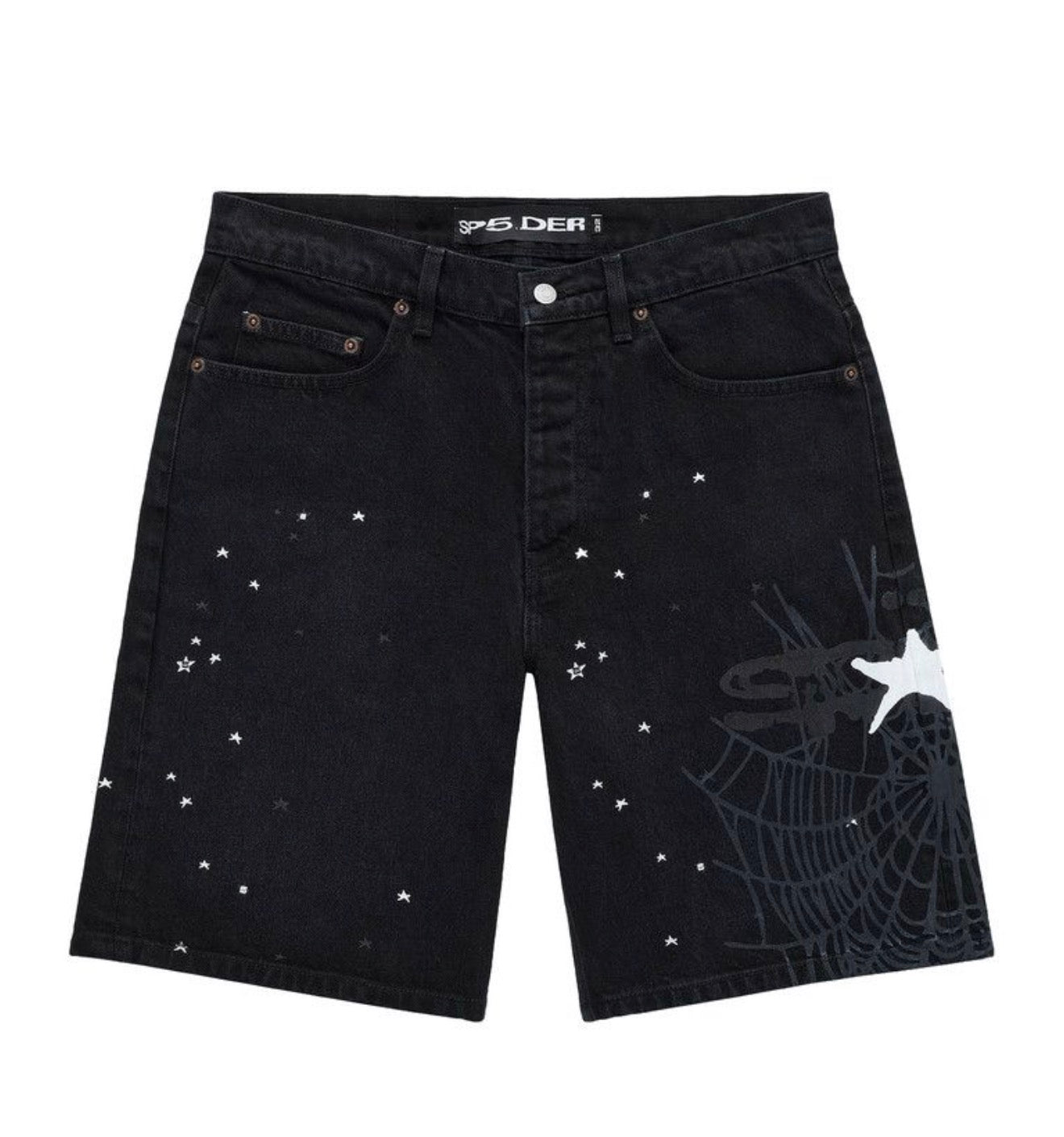 Sp5der Heavy Web Jean Short Black