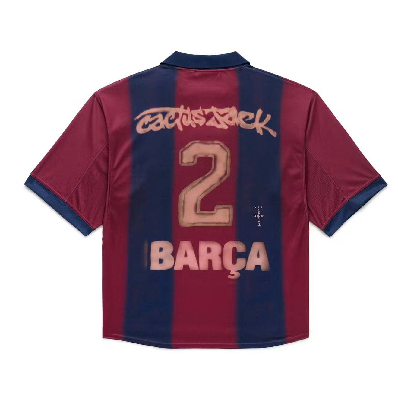 Travis Scott X Nike X Fc Barcelona Retro 2000/01 Home Skeleton Jersery -M