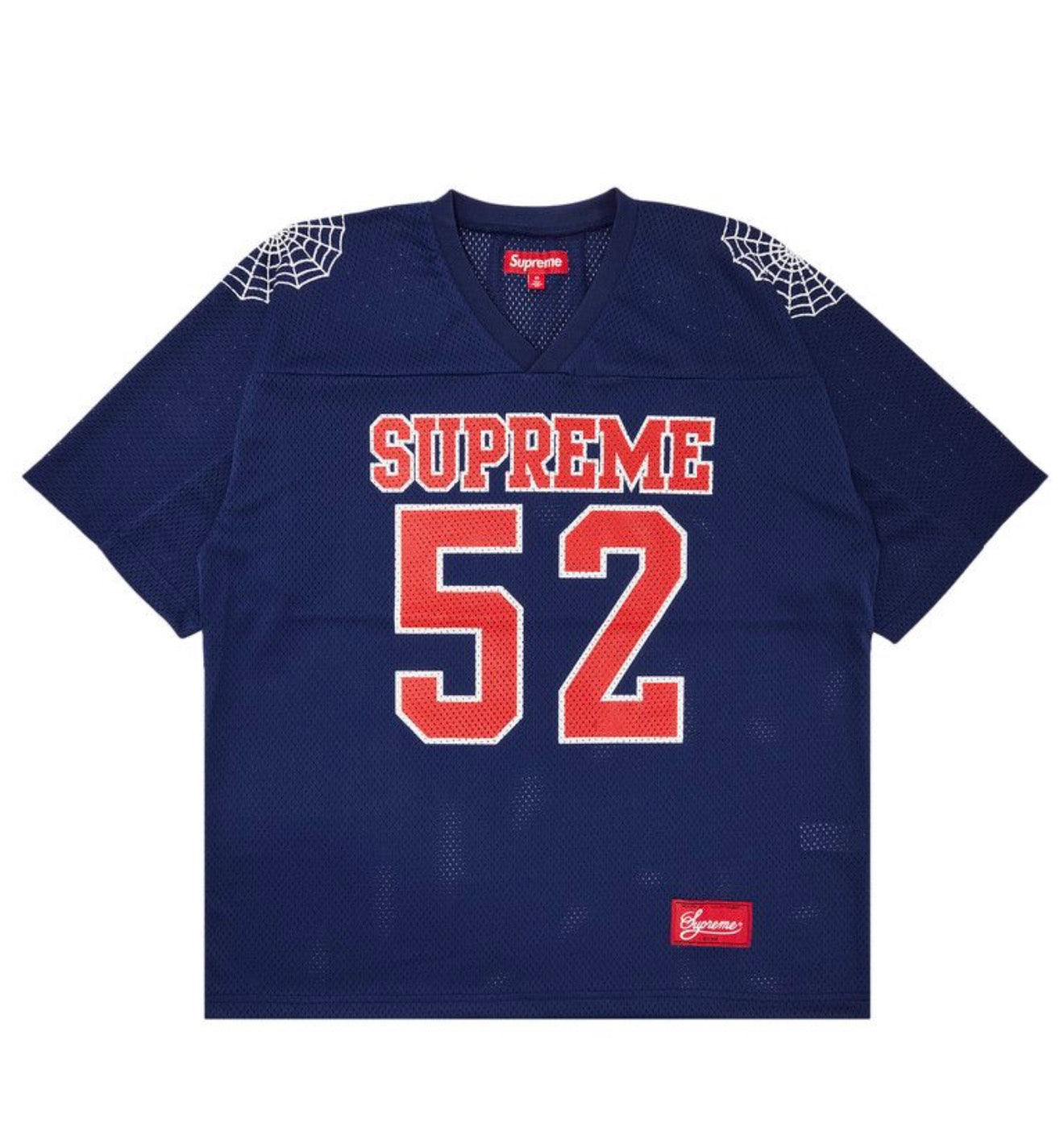 Supreme Spiderweb Football Jersery Navy