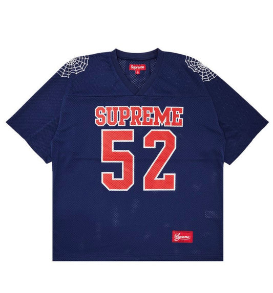 Supreme Spiderweb Football Jersery Navy