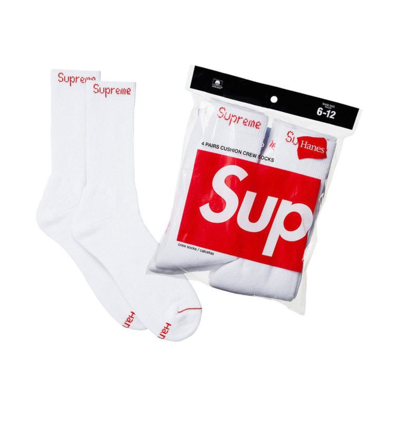 Supreme White Socks