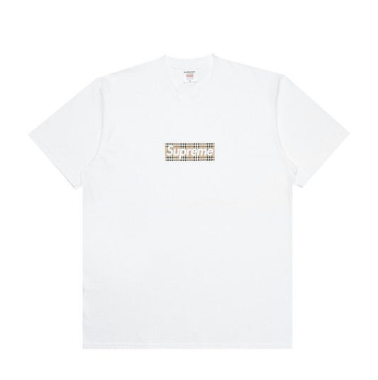 Supreme Burberry Box Logo Tee White