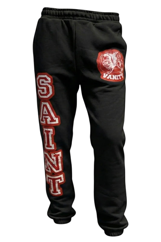 Saint Vanity Black And Red Sweats