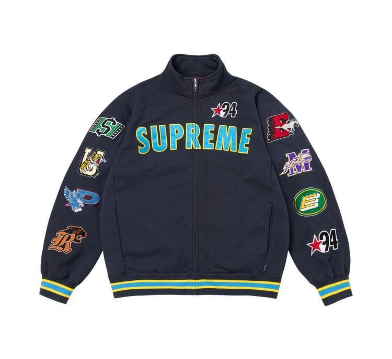 Supreme Mascots Zip Up Sweatshirt Navy
