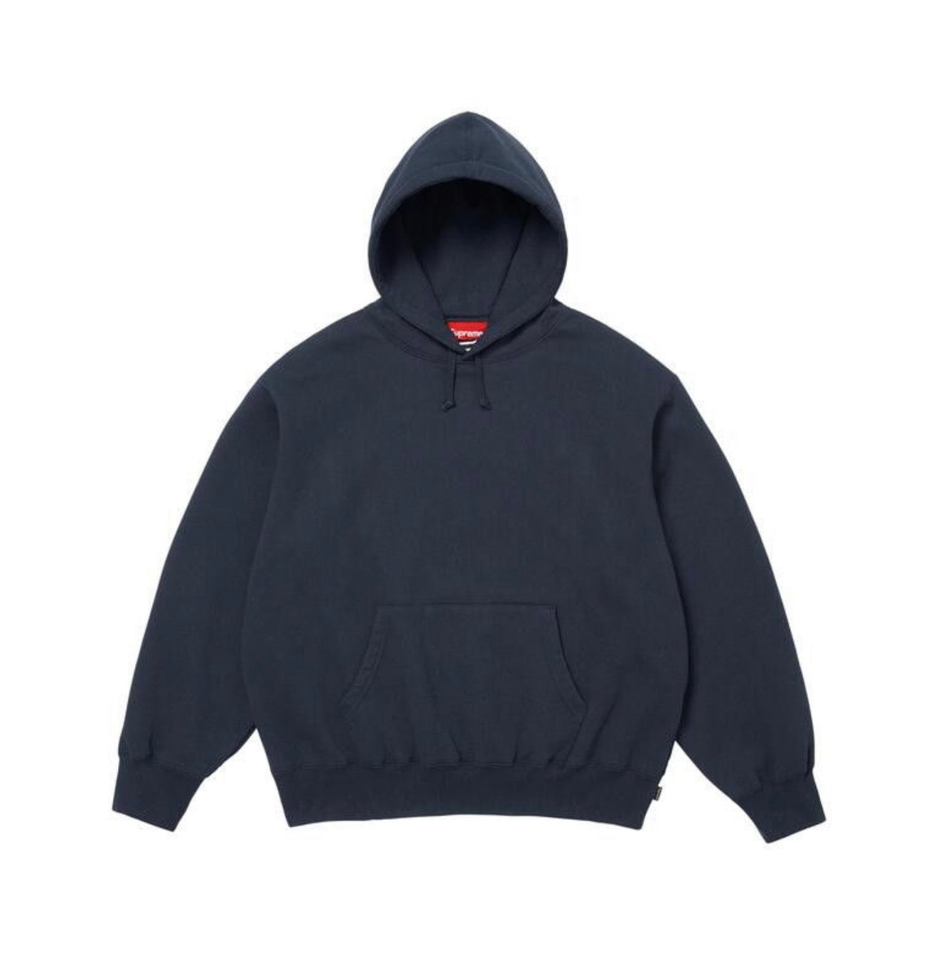 Supreme Satin Applique Hooded Sweatshirt Washed Navy