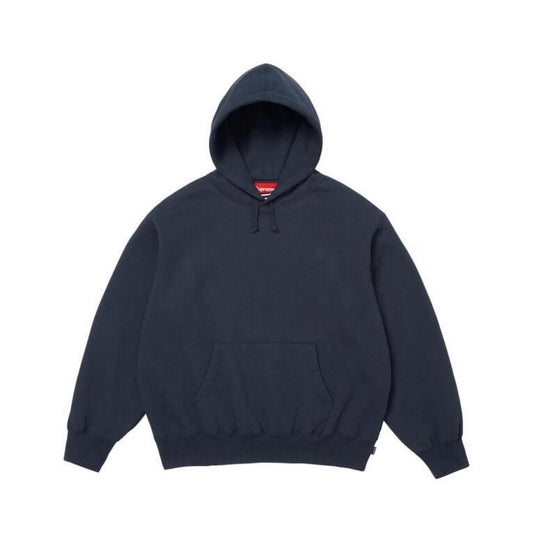 Supreme Satin Applique Hooded Sweatshirt Washed Navy