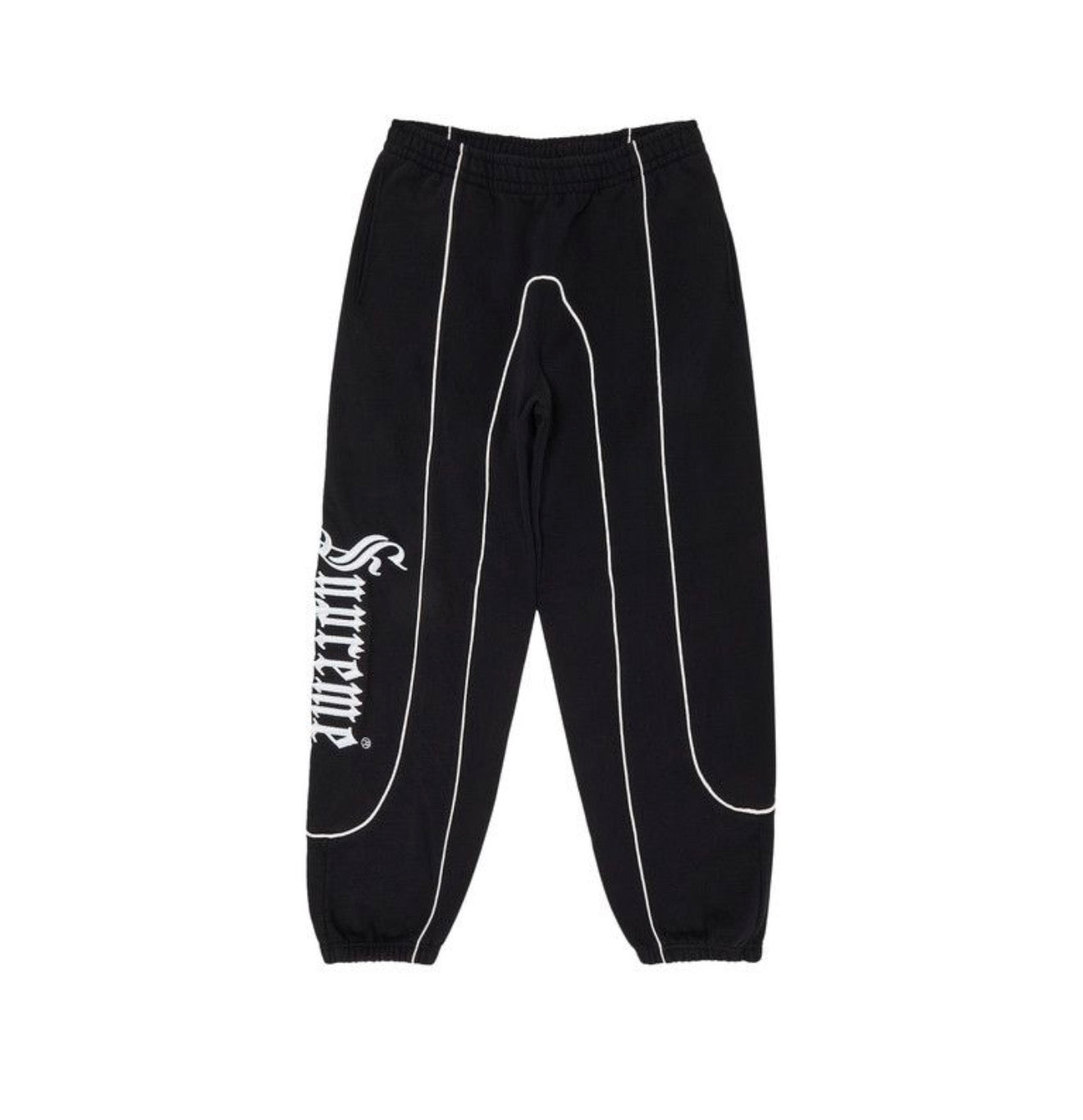 Supreme Curve Piping Black Sweatpants