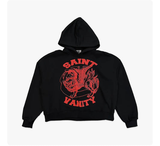 Saint Vanity Black And Red Hoodie