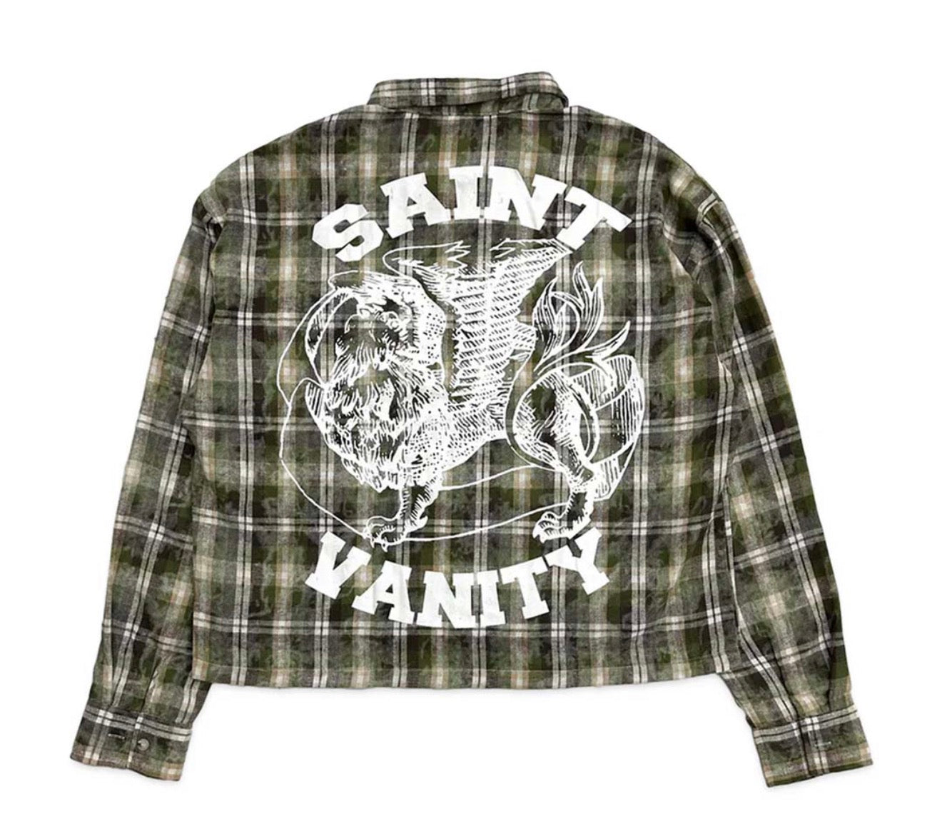 Saint Vanity Green And Brown Flannel