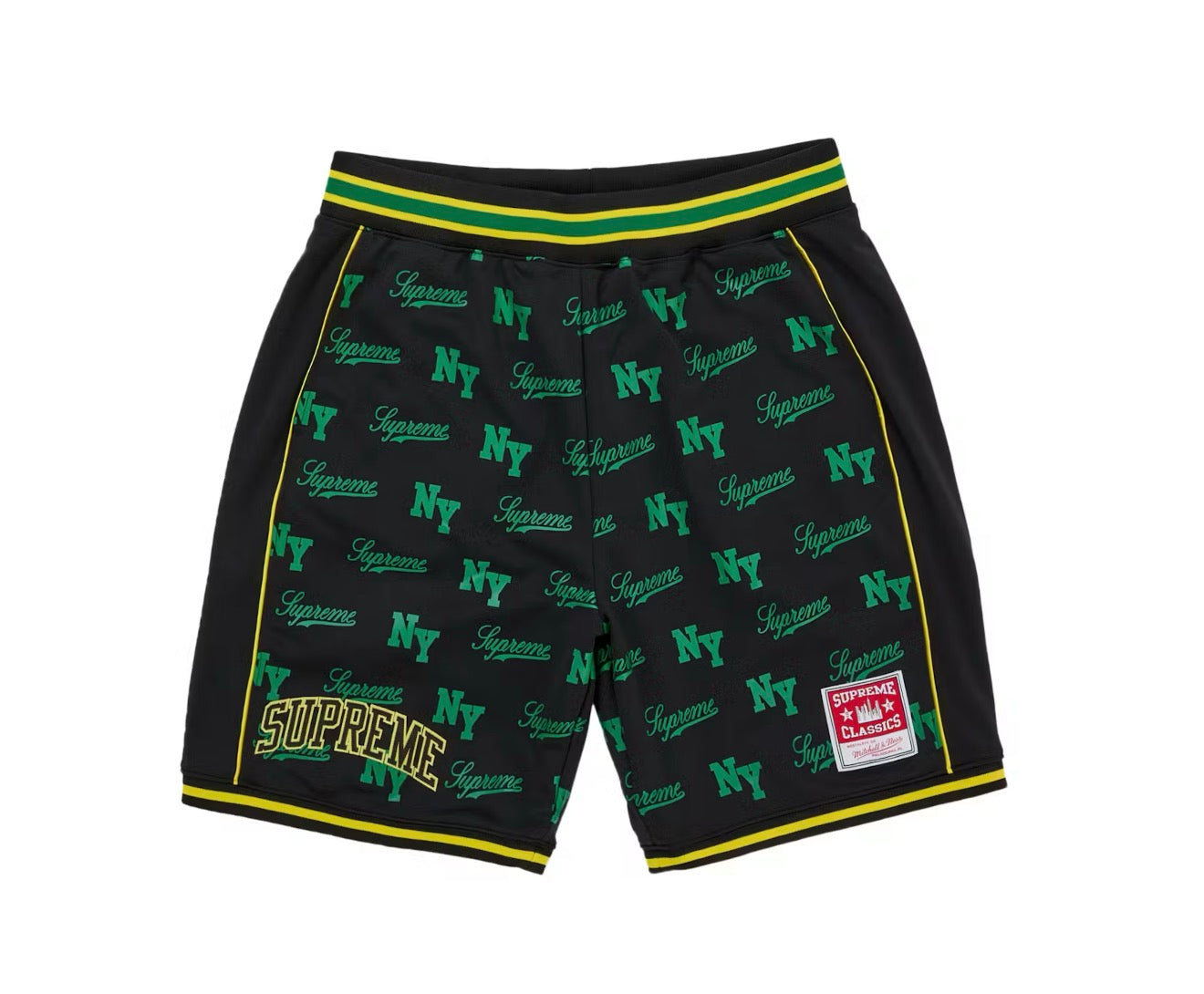 Supreme Mitchell & Ness Monogram Black Shorts